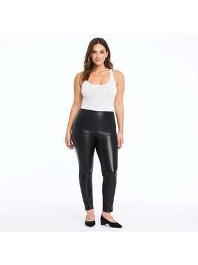 Danier Black Italian Leather Pants Size 10 Tailored Tapered Leg Luxe Core